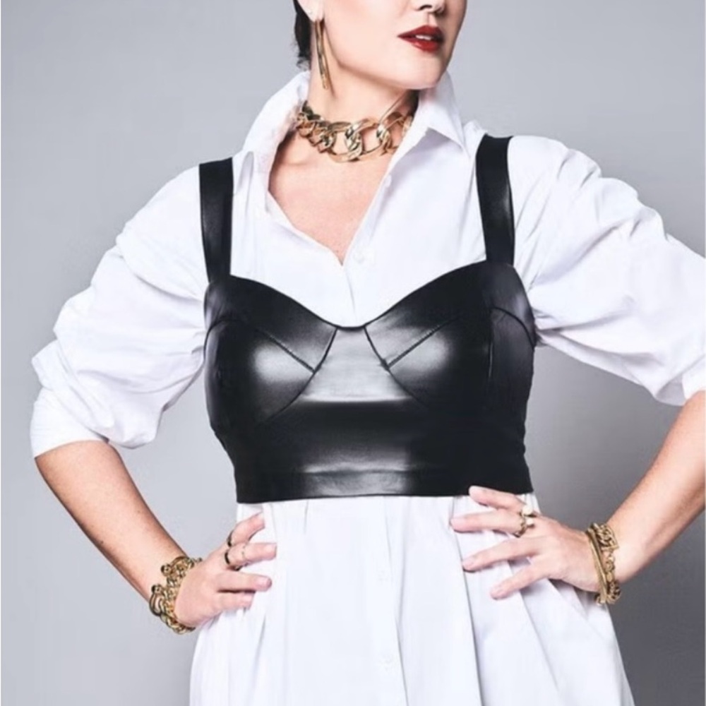 Eloquii Faux Leather Bustier Size 18/20